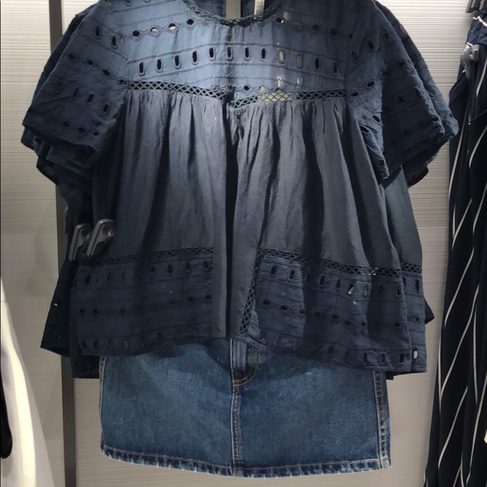 Frankie B blue denim skirt